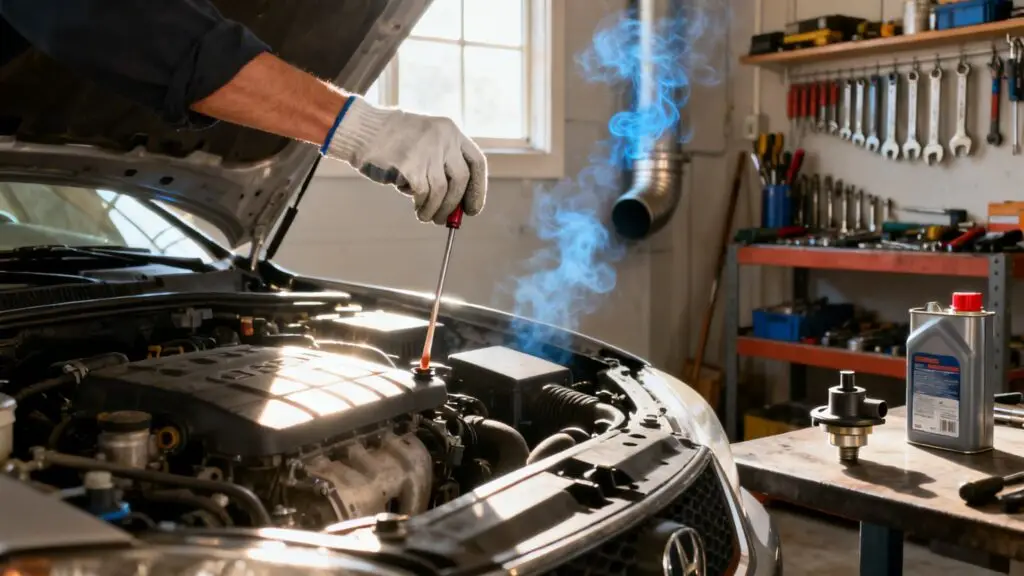 how to stop car from burning oil engine smoke