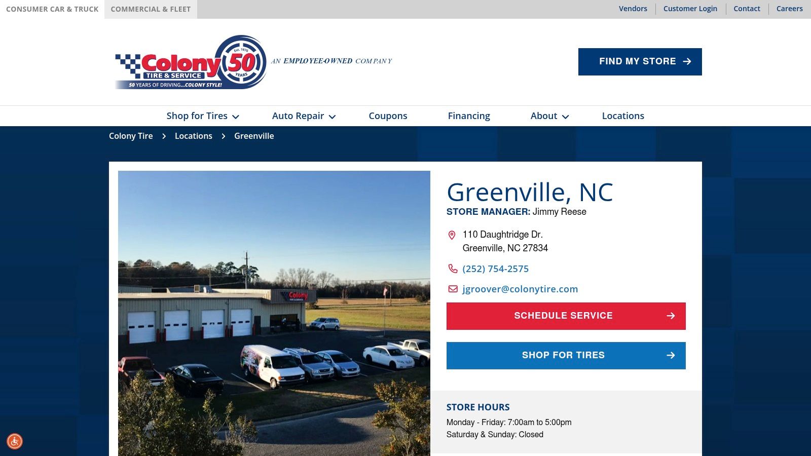 Colony Tire & Service – Greenville