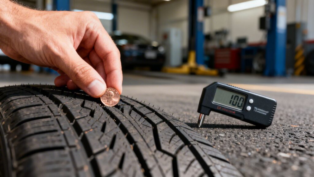 tire tread depth check tire gauge