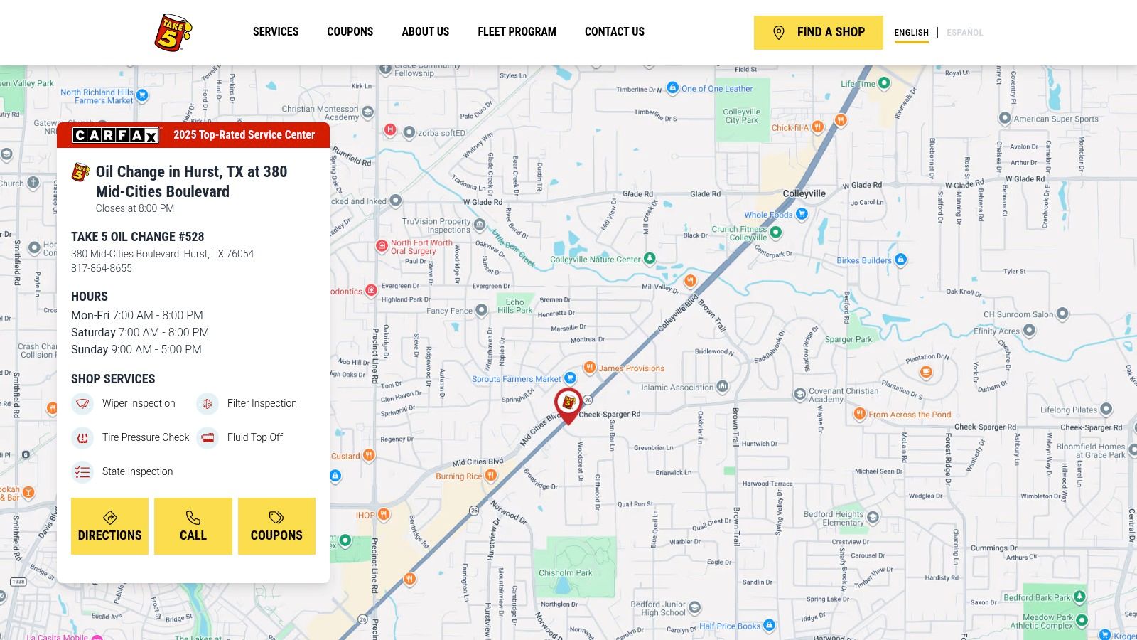 Take 5 Oil Change – Hurst (near Richland Hills)