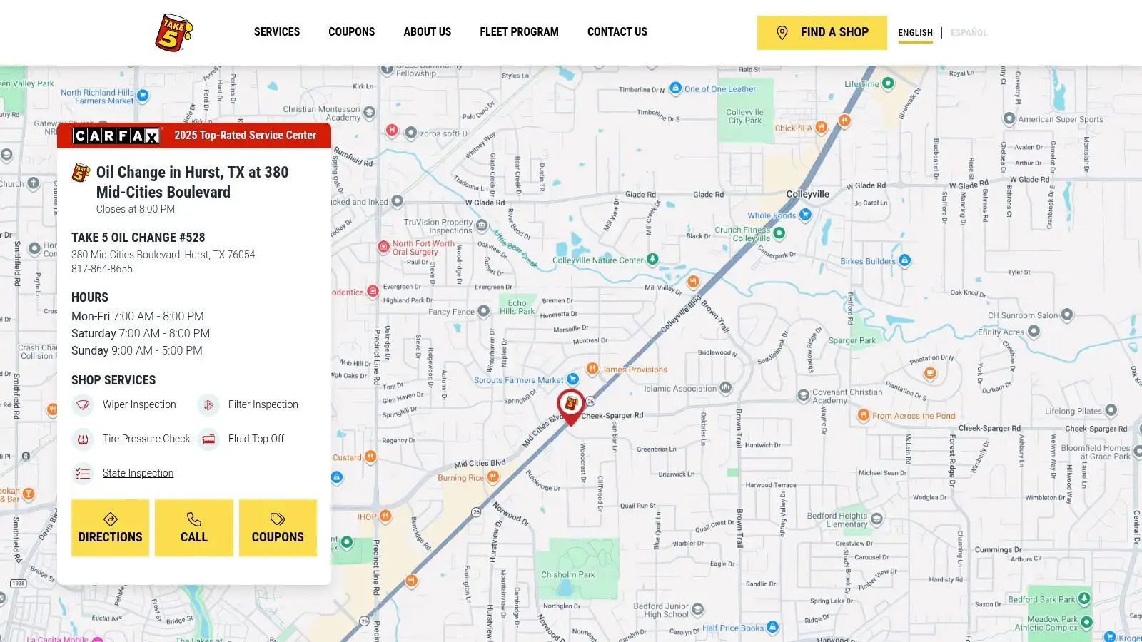 Take 5 Oil Change – Hurst (near Richland Hills)