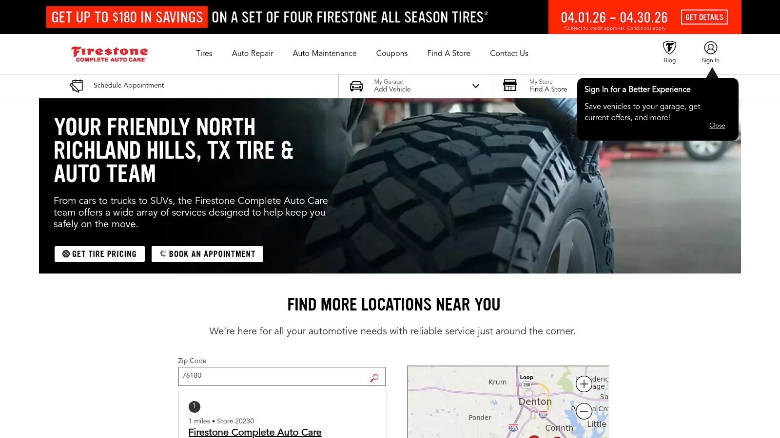 Firestone Complete Auto Care – North Richland Hills (5758 Rufe Snow Dr)