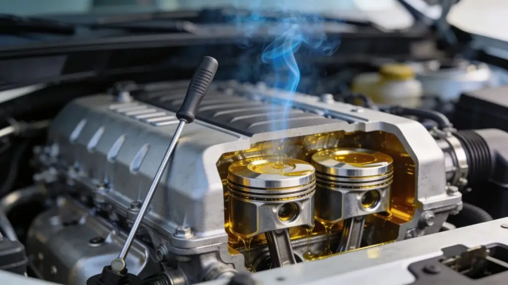reasons for burning oil engine pistons