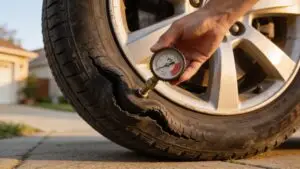 under inflated tires wear flat tire