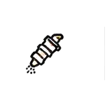 Simple illustration of a spark plug icon