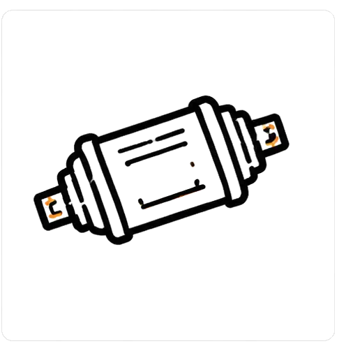 Simple illustration of a cylindrical electrical fuse