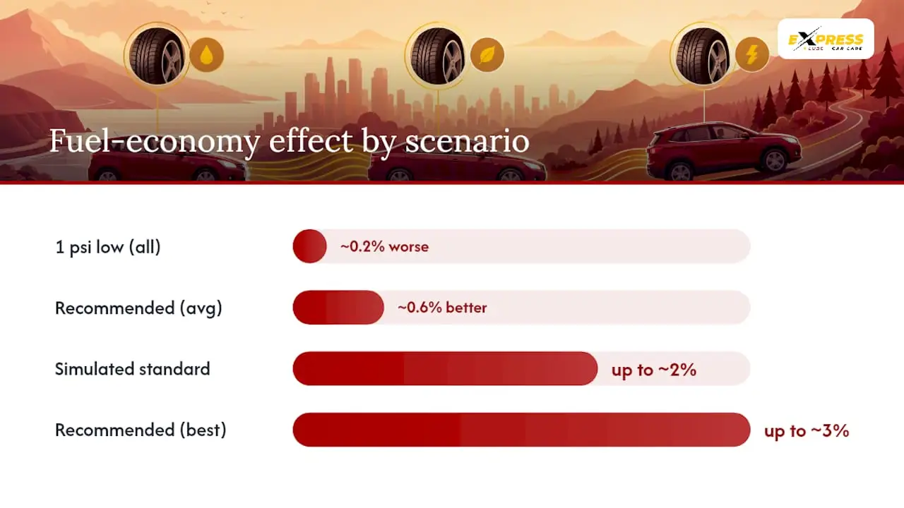 How big is the real-world fuel economy impact? — overview diagram
