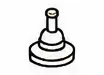 Simple black and white pawn-like game piece icon