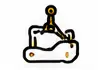 Simple illustration of a construction excavator