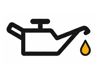 Car dashboard oil warning light icon