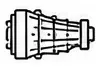 Simple line drawing of a mechanical gear shaft