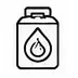 Container icon with liquid drop symbol