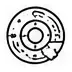 Circular arrow icon suggesting rotation or repeat action