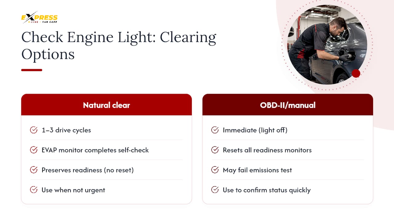 How Long Until the Check Engine Light Clears — overview diagram
