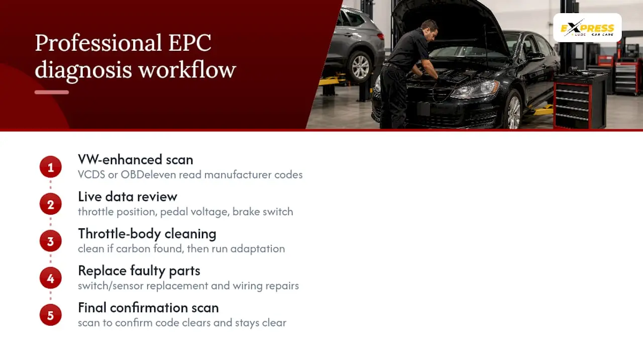 Professional EPC diagnosis workflow