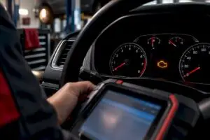 Flashing check engine light during diagnosis