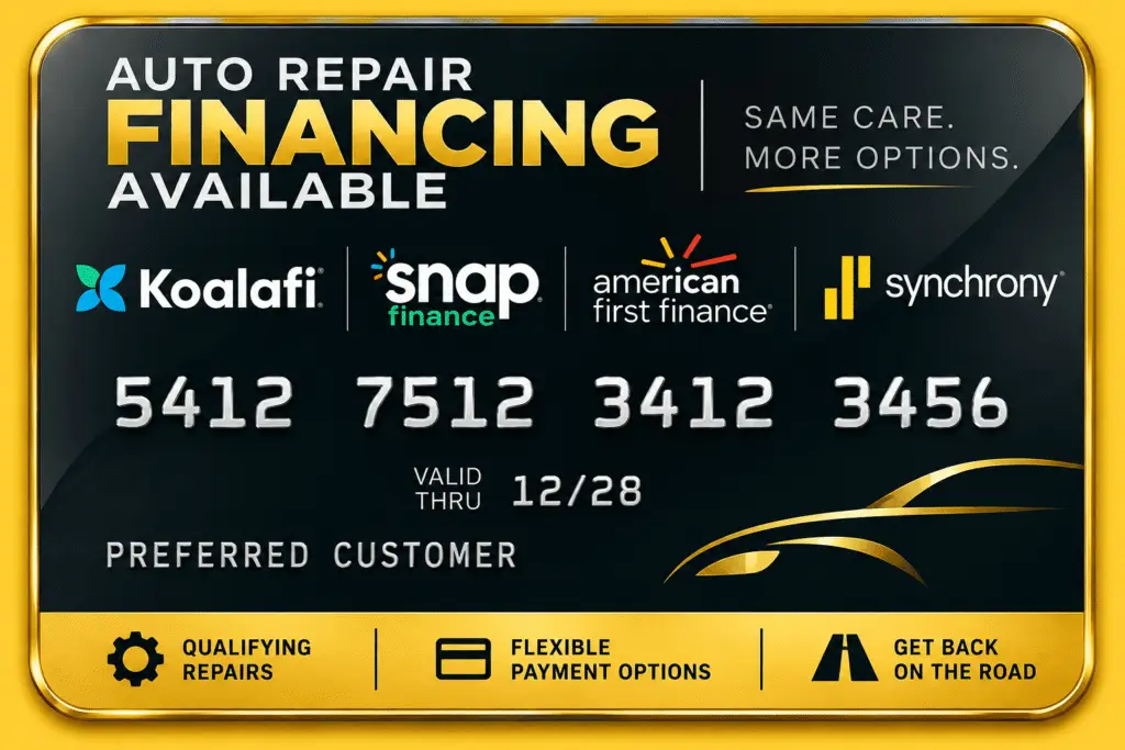 Auto repair financing options in Richland Hills, TX